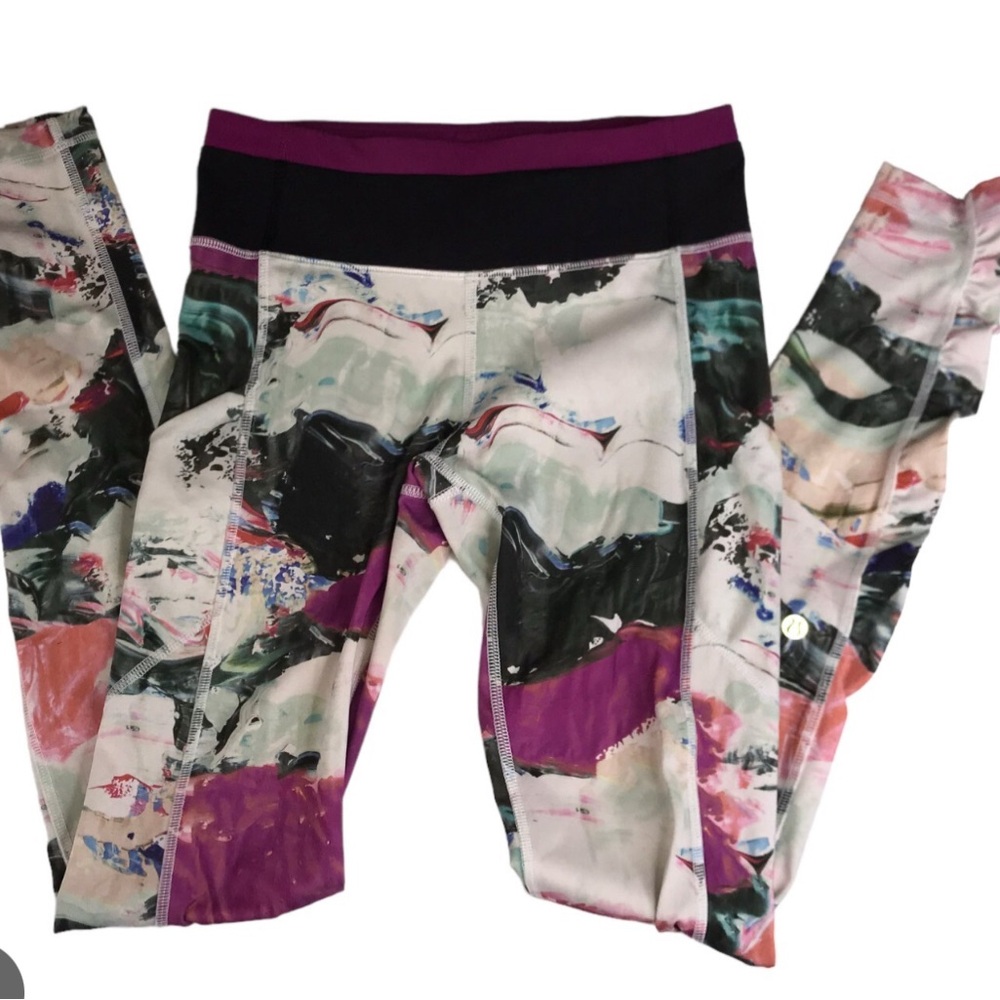 RARE Lululemon Unicorn Tears Wunder Under HTF Leggings